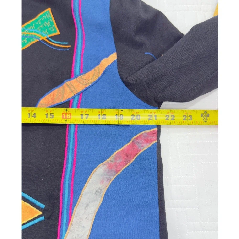 Vintage Ultimate Philadelphia Art‎ Patchwork Embroidered Jacket Womens M